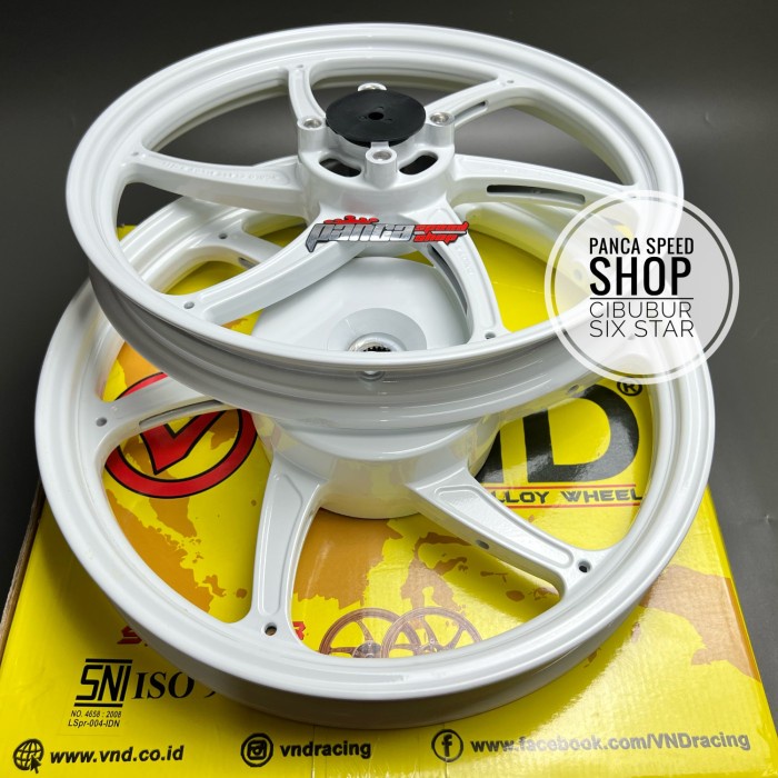 VELG RACING VND SIX STAR BEAT DELUXE SCOOPY KARBU VARIO 10 FI GENIO - Putih