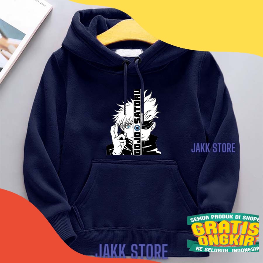 Jaket Hoodie Anak Laki Laki Perempuan Terbaru ANIME / Jacket Hodie Distro JUJUTSU KAISEN GOJO SATORU