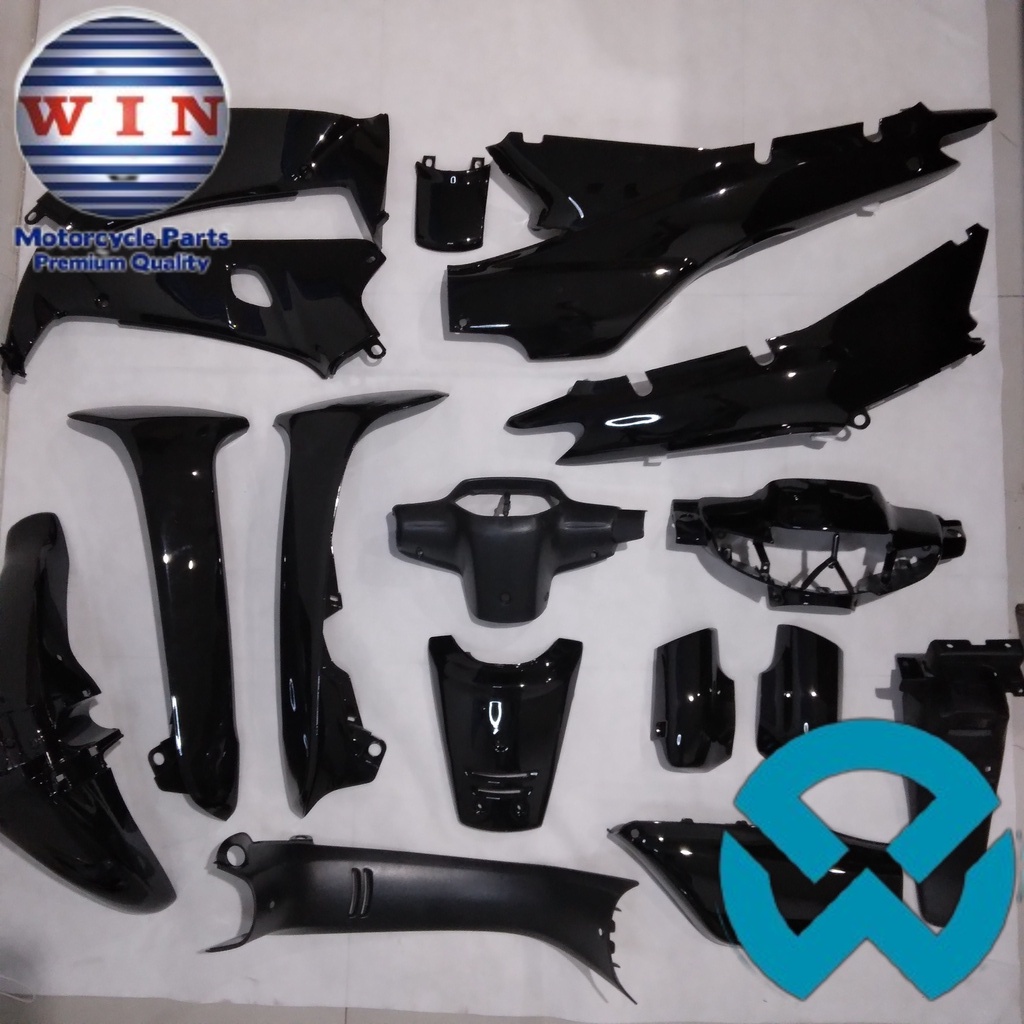Full Body Supra X Lama 100 cc 1996 1997 1998 1999 2000 2001 2002 Hitam WIN | complete set bodi kasar