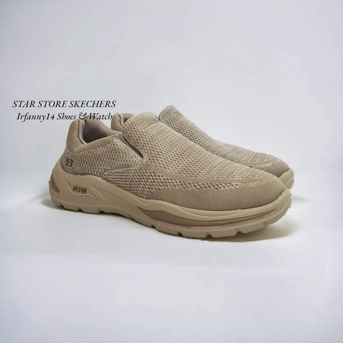 Sepatu Skechers NewArch Fit Vietnam Memory Foam Original Skechers Pria - khaki, 40