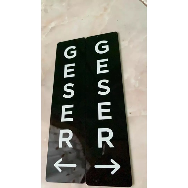 

Geser Sign Board | Aklirik Slide | Signage Acrilic Pintu | Acrylic Sign Label | Akrilik Geser