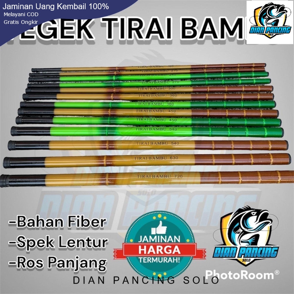 TERMURAH Joran Tegek Tirai Bambu Kagawa Hijau Spek lentur