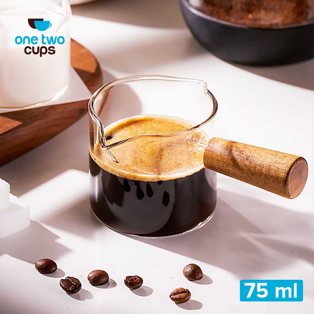 One Two Cups Gelas Takar Espresso Measuring Cup Double Mouth - S08