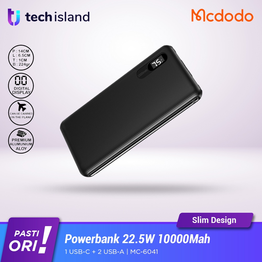 Mcdodo Pb Powerbank 22.5W PD Fast Charge with Display Indicator
