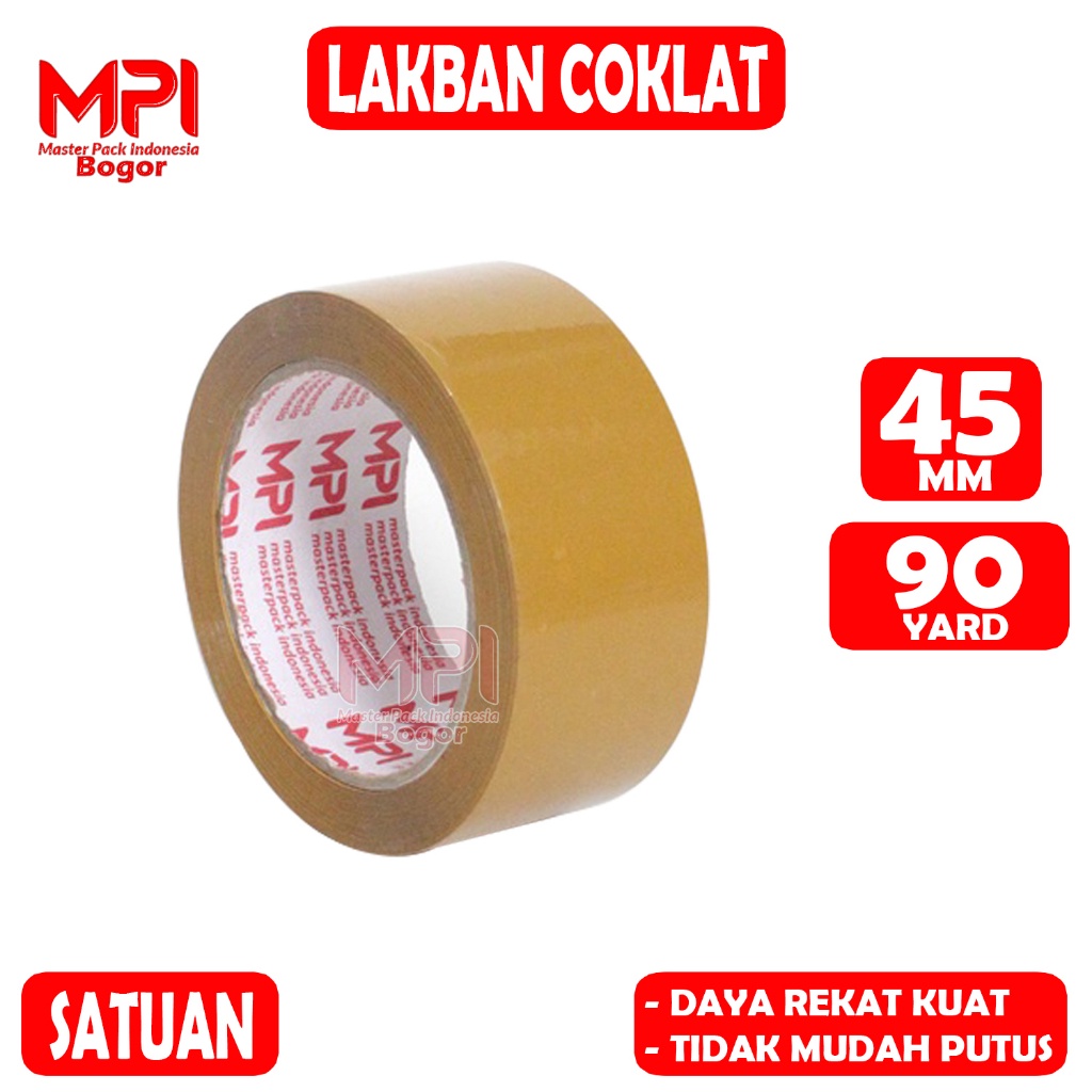 

Lakban Coklat MPI 45 mm x 90 yard / Lakban Packing - Master Pack Indonesia