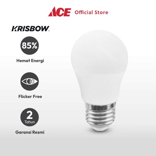 Krisbow Set 5 Pcs Bohlam Led 7 Watt - Warm White Bulb Lampu Warm White Indoor Outdoor Light Led Ligh
