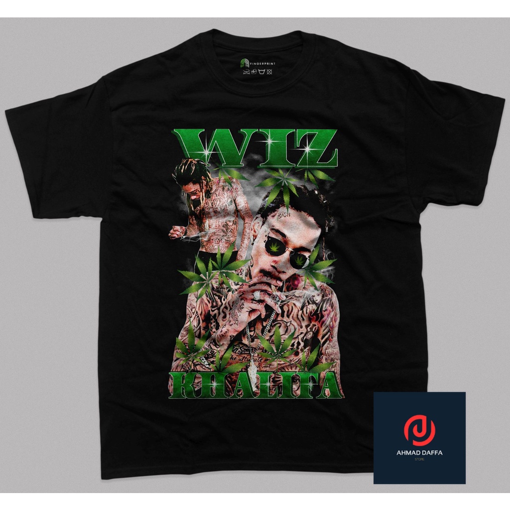 VINTAGE - Wiz Khalifa T-Shirt - Baju - Kaos - Baju Kaos Vintage - Cotton Combed 24s