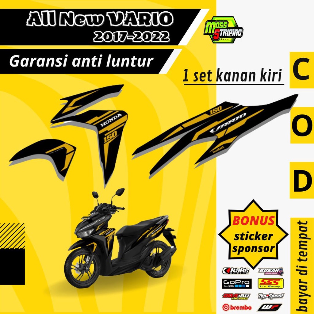 Striping Stiker List Variasi aksesories Motor all New vario 125 cc - 150 cc 2107 2018 2019  2020 202