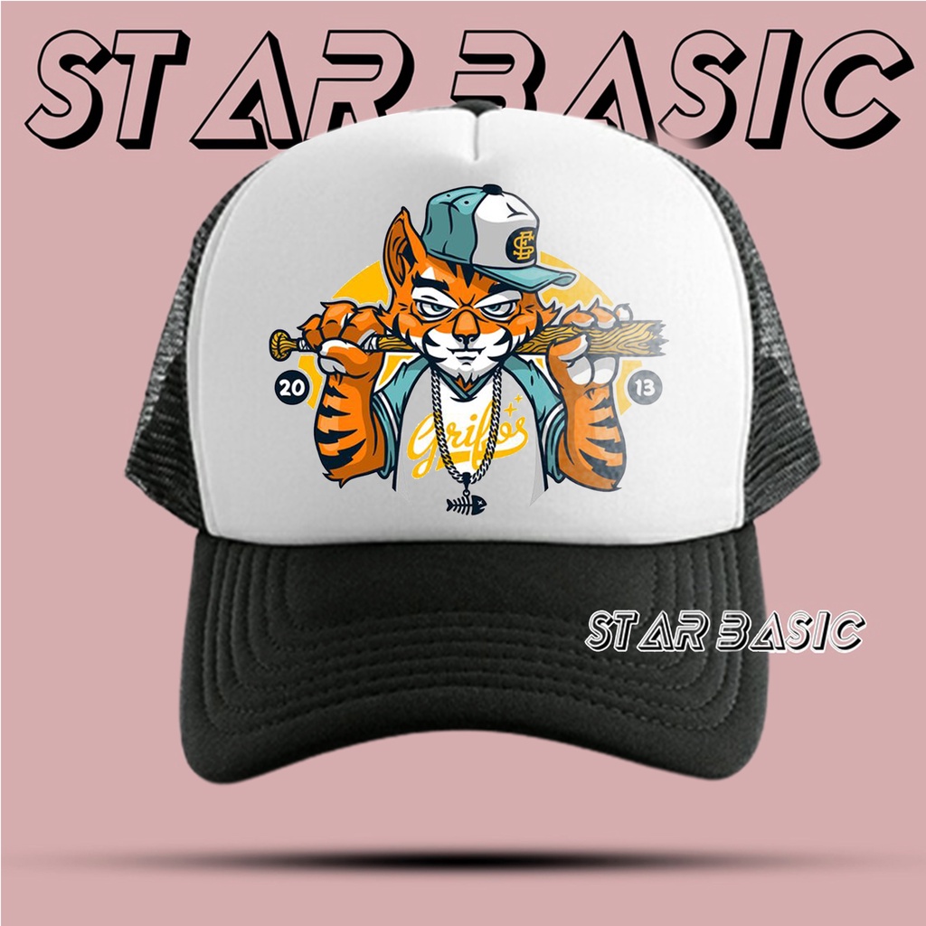 Topi Jaring Oceania Finest - Topi Trucker - Topi jaring Pria - Topi Trucker pria - Topi Costume - To