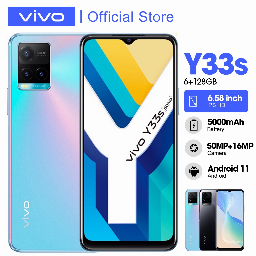 FLASHSALE VIVO Y33S Ram 8/256GB 6gb/128gb Original 6.58inches Garansi Resmi 50+16MP FHD Kamera 5000mAh 99% baru VIVO V9 ram 4 64GB handphone second Ori asli Smartphone seken 1TAHUN hp murah android 4G 5G bekas promo cuci gudang COD COD