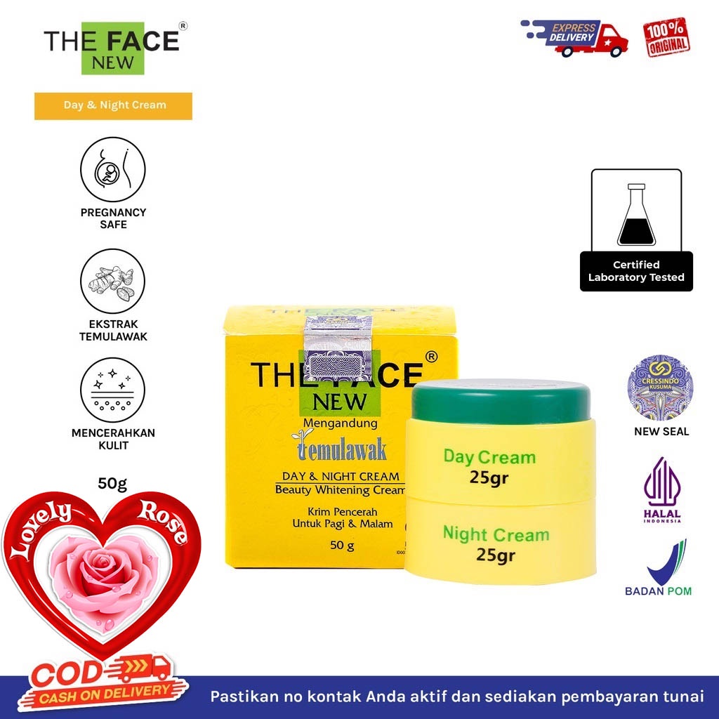 THE FACE Cream Susun Temulawak / Krim Siang & Malam