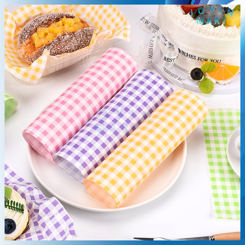 Wax Paper Alas Kue  Bento Cake Isi 50pcs / Alas Kertas Bento / Pembungkus Makanan Roti Sandwich Burg