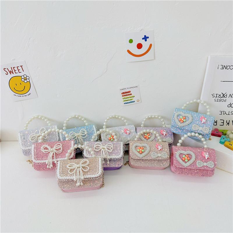 [9878] Tas Anak Perempuan Pita Mutiara, HK Love Pita Mutiara Blink Manik