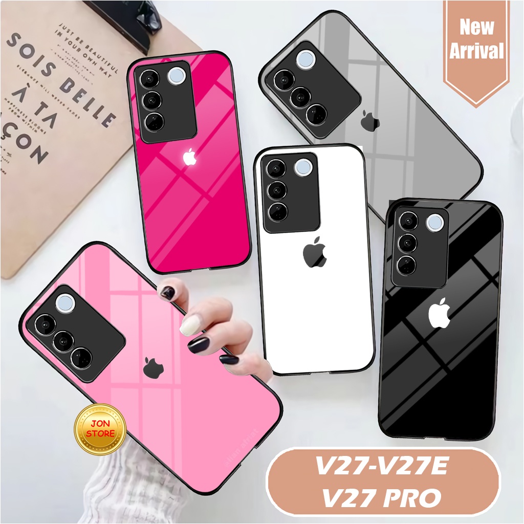 ELITE-STORE ( JK 1 ) Sofcase gloosy Pro Camera Logo Iphone Untuk Vivo V27/V27E/V27 Pro/Y16/Y22/Y21/Y