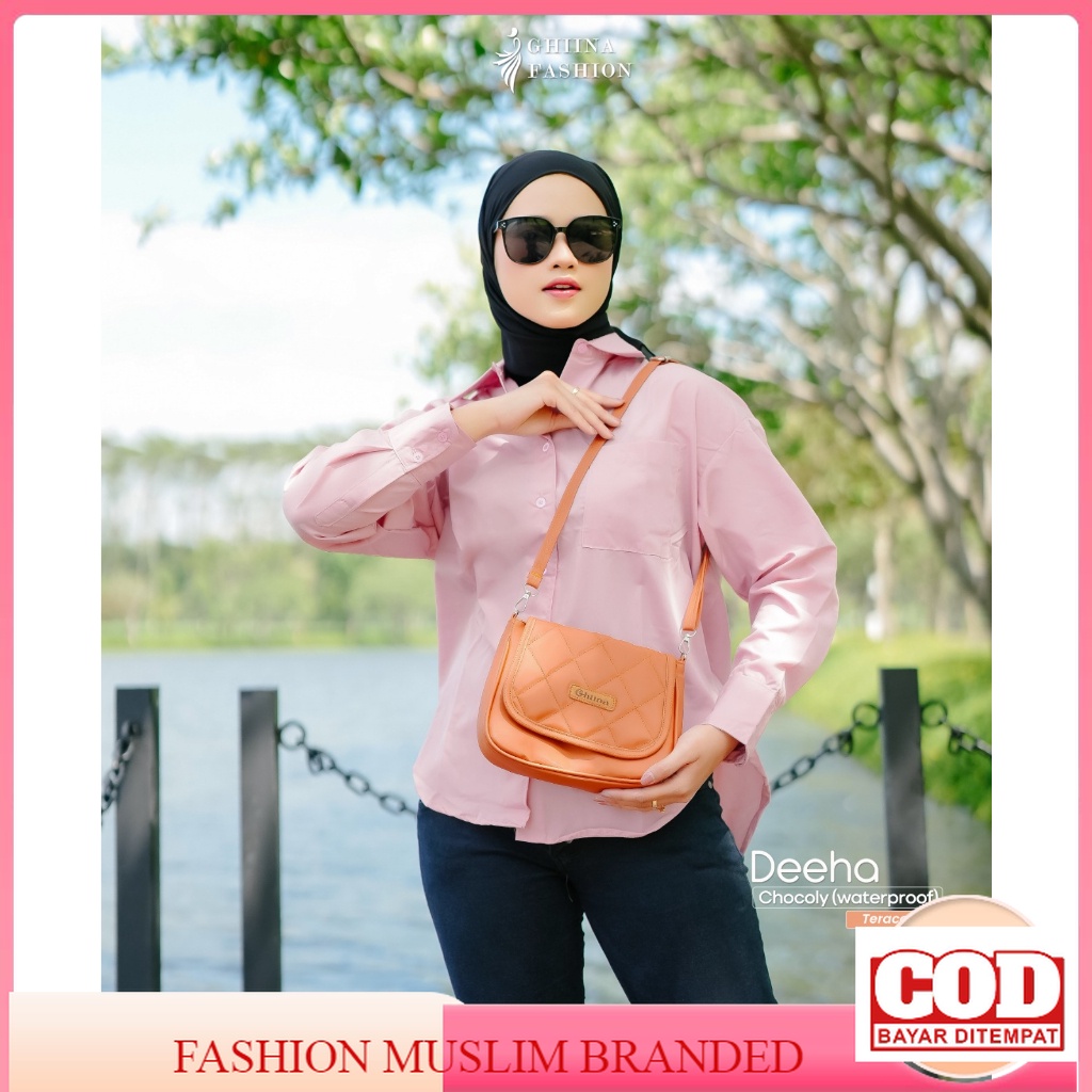 TAS DEEHA BAG BY GHIINA - GHINA FASHION - BAHAN CHOCOLY - TAS WANITA