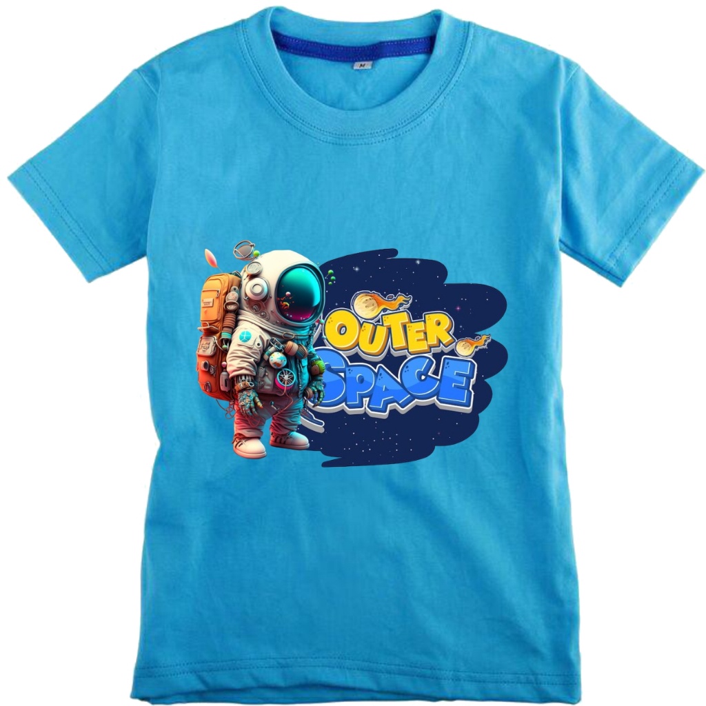 Kaos Distro Anak Motif Outer Space Unisex Terbaru