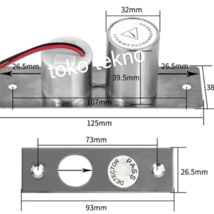 

Drop Bolt Mini Door Lock | Electric Dropbolt Mini 2 Kabel Tipe A