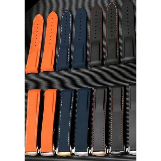 Tali karet jam Omega Rubber Strap jam Omega 20mm 22mm