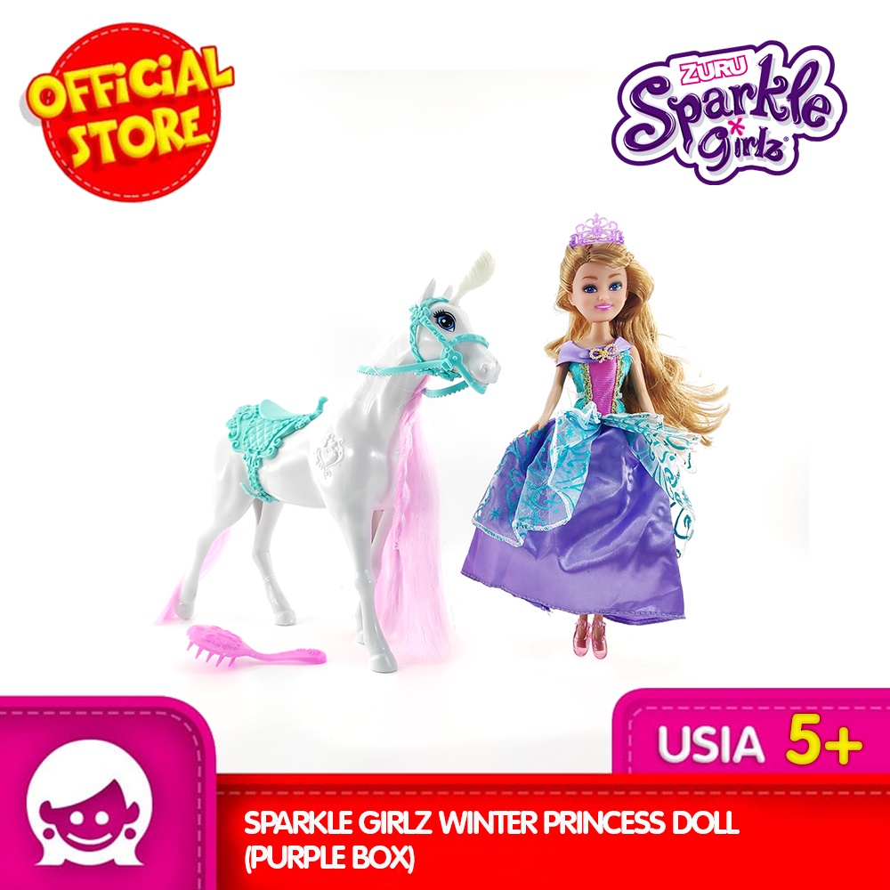 Mainan Boneka Sparkle Girlz Winter Princess Doll (Purple Box)