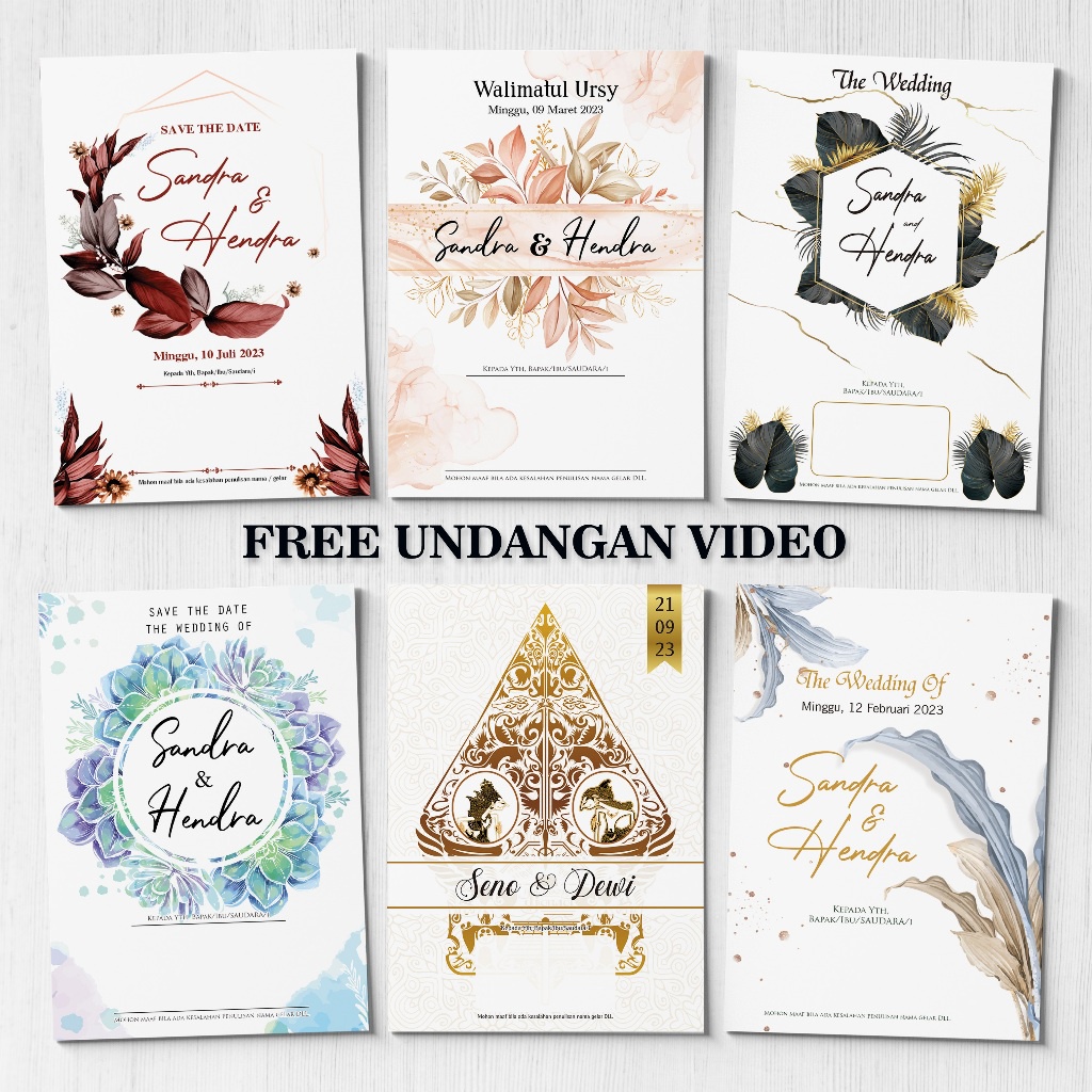 (UNDANGAN TERBARU ) cetakonlineplg UNDANGAN PERNIKAHAN CUSTOM COLOUR - UNDANGAN NIKAH WARNA ELEGAN -