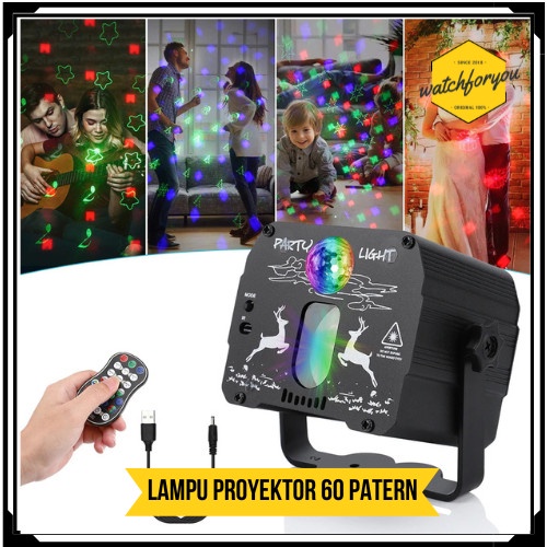 Lampu Laser Projector Lampu Panggung Laser Proyektor Disco RGB Party