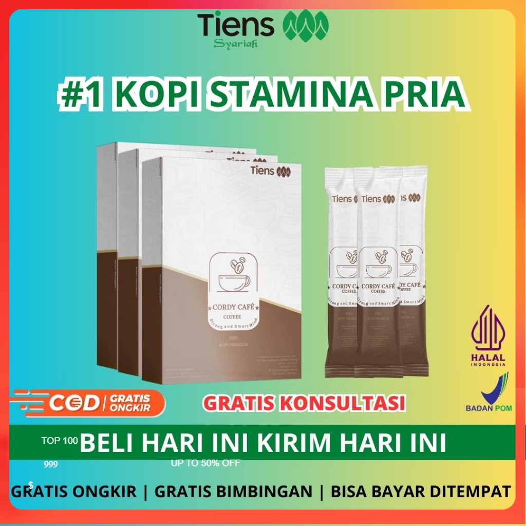 

CORDY COFFE KOPI HERBAL TIENS ORIGINAL KOPI SEHAT KUAT NIKMAT PENAMBAH STAMINA