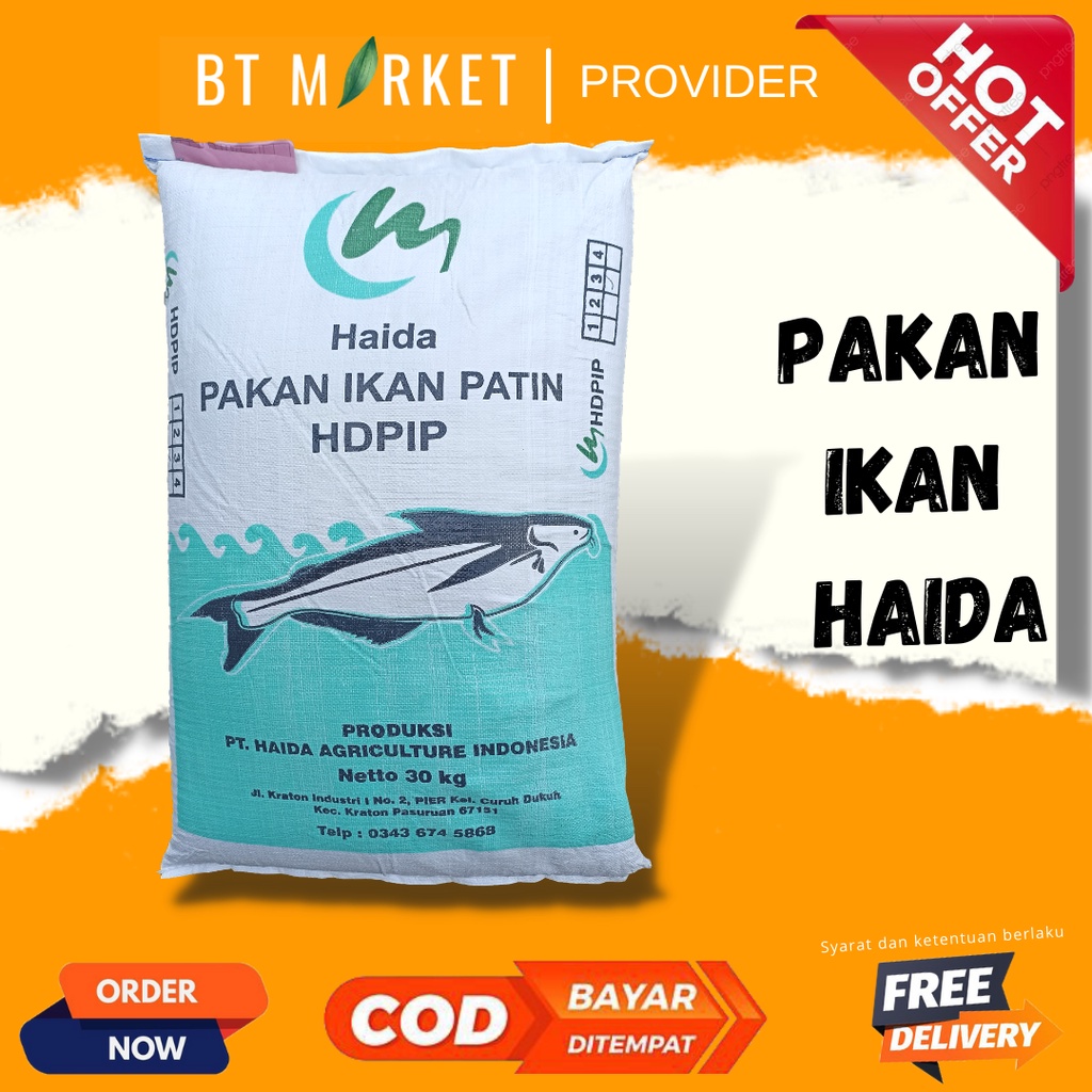 Pelet Ikan Pakan Ikan HAIDA (10 kg) nila, mas, patin, bandeng, gurame, dan lele