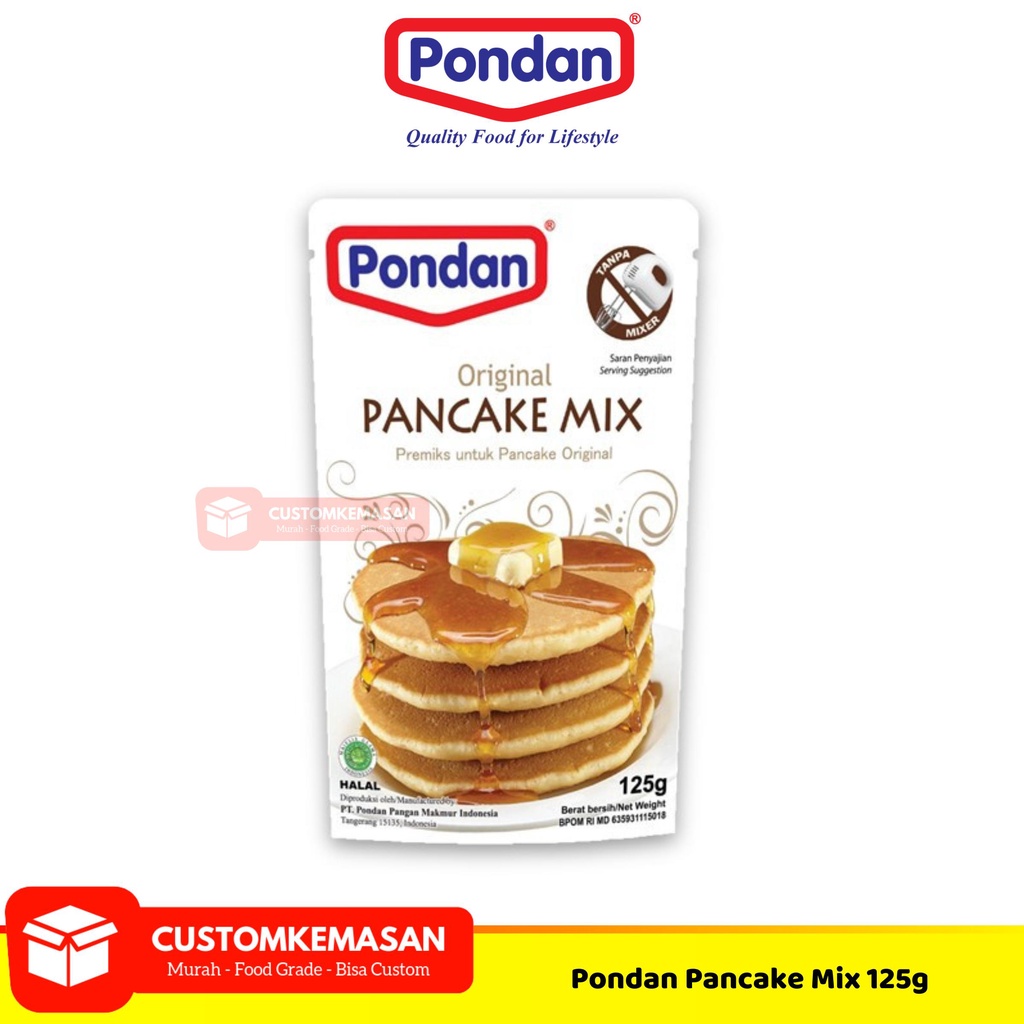 

Pondan Pancake Mix / Tepung Pancake Instan 125g / Tepung Premix Pancake / Pancake Instan pondan / Tepung Pancake Pondan