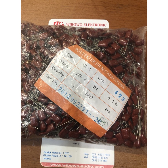 Milar 473j 250v 47k 250volt milar 473