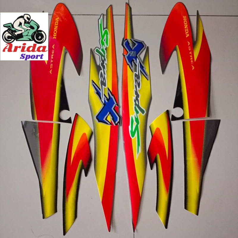 striping supra 100 old stiker honda astrea supra x lama 100 2001 hitam abu merah lis body supra 100 