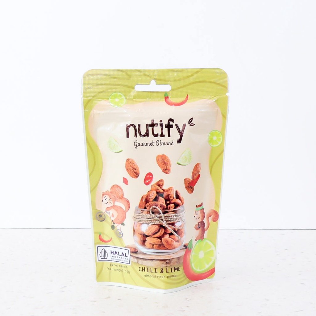 

50G Almond Chili & Lime 50g Snack Kacang Almond NUTIFY