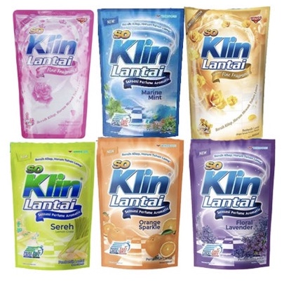 REFILL POUCH SOKLIN LANTAI 780ml SEREH LEMONGRAS GOLD ROSE BOUQUET HIJAU CITRUS ORANGE SPARKLE LEMON