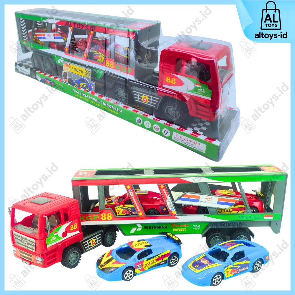 MAINAN TRUCK TOWING ANGKUT KENDARAAN KGP129-1 MAINAN ANAK ANAK MOBIL MOBILAN TRUCK CONTAINER TOWING 