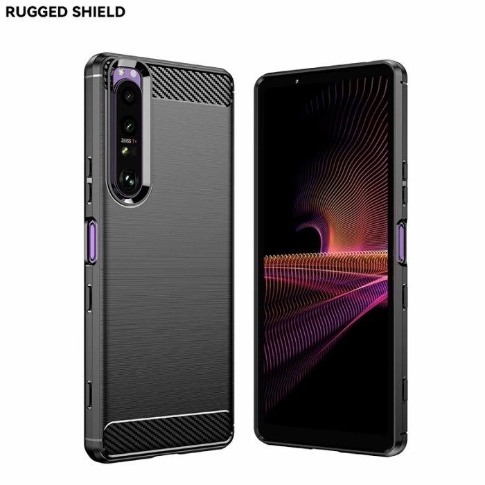 CASE SONY XPERIA 1 II SLIM ARMOR RUGGED CARBON FIBER ANTI SHOCKPROOF