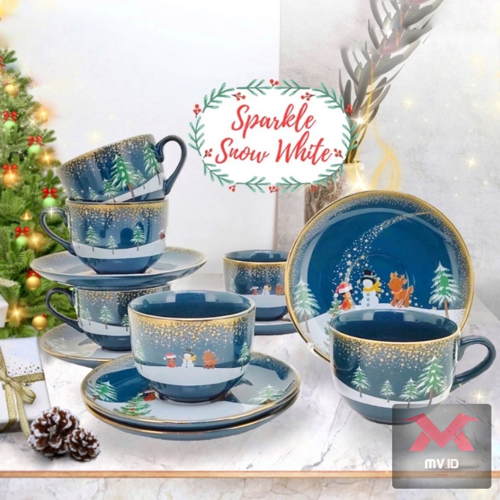 

GELAS CANGKIR / GELAS PIRING 6 Psg Cangkir Set Natal Santa Claus / Christmas Gift / Hampers Natal / MUG GIFT MV.idOfficial PAKET GROSIR