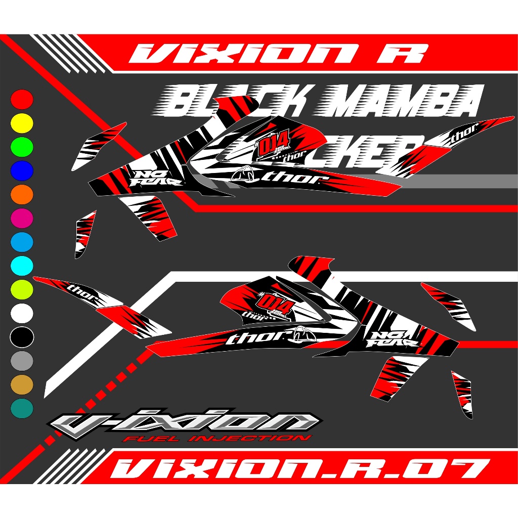 STRIPING STICKER VIXION R STIKER VIXION R NEW STICKER LIS LIST VARIASI YAMAHA VIXION R CODE 07