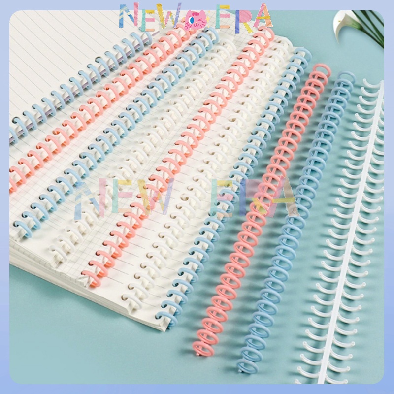 

NewEra DIY Ring Binding Binder Ring Binder Plastik Spiral 30 Lubang Untuk Loose-leaf Paper Klip Pengikat Plastik DIY Yang Dapat Dipotong 30 Lubang