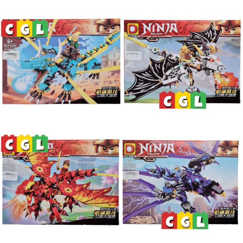 COD Mainan Blok Brick Ninjago Naga Dragon Jay Zane Kai Lloyd Cole Terbaru