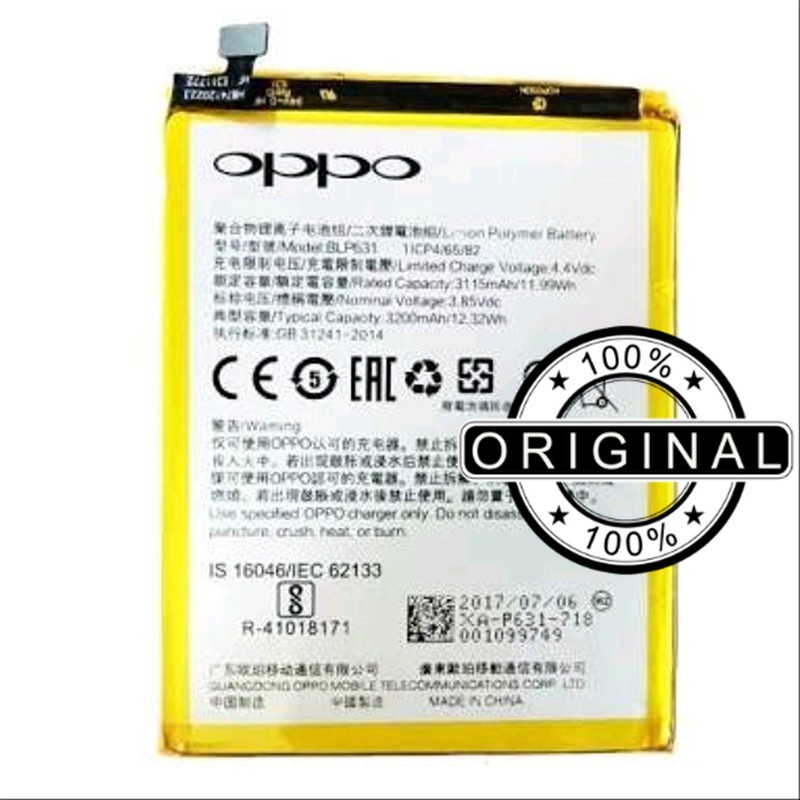 Battery Batre Baterai Double Power Mcom Oppo BLP631 BLP-631 A77 A73 F3 F5 F3 Plus F5 Plus Kapasitas 