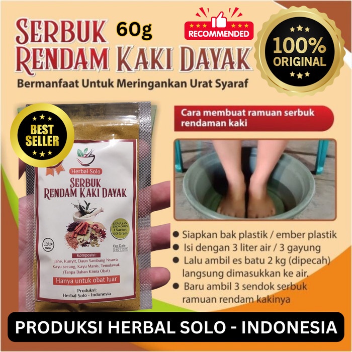 [SUGOI] Ramuan Refleksi Rendam Kaki Rempah Kaki Serbuk Rendam Dayak Herbal Solo 60g