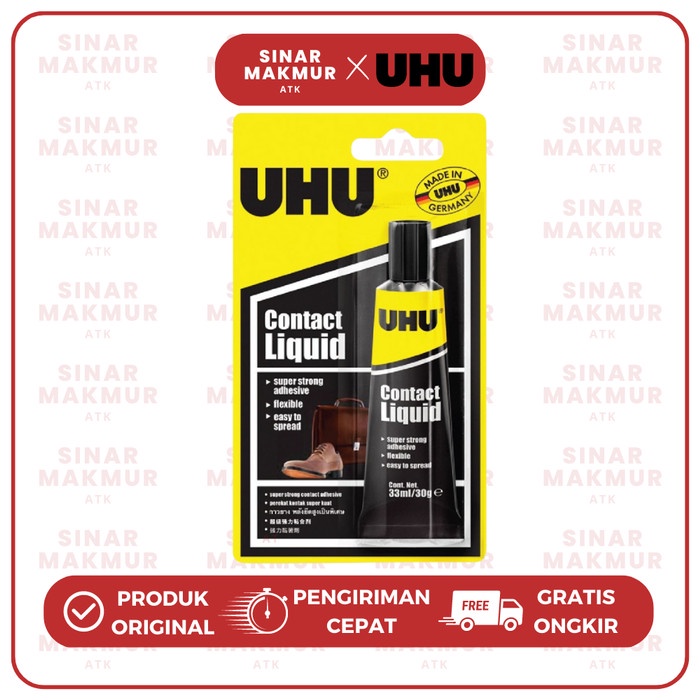 

Household Contact Liquid/Lem Cair Serbaguna Uhu 33ml 137625 (PCS)