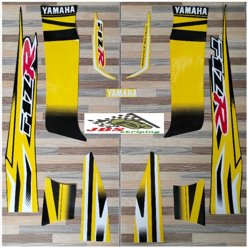 striping  yamaha f1z r fiz r special edition hitam kuning stiker lis f1zr fiz r fis r