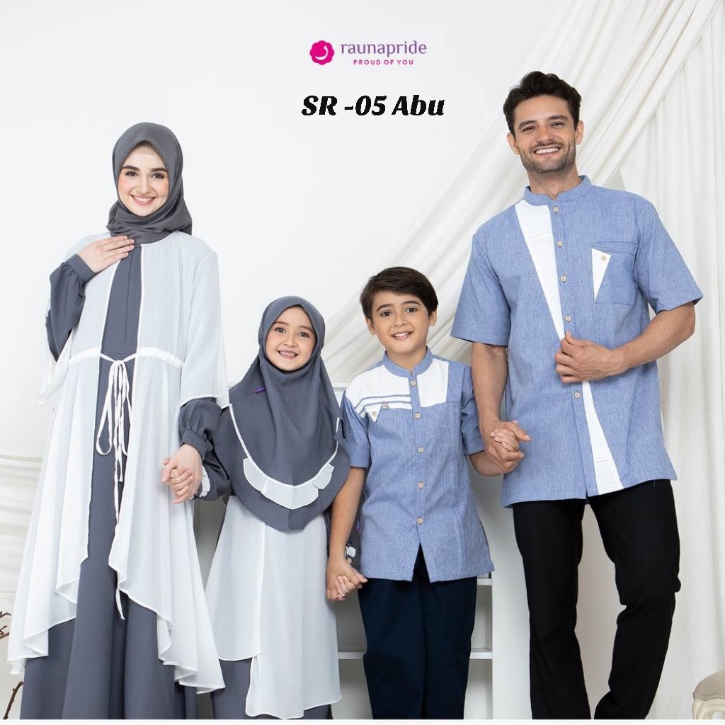 Raunapride Gamis Dewasa & Anak / Gf-05 Abu