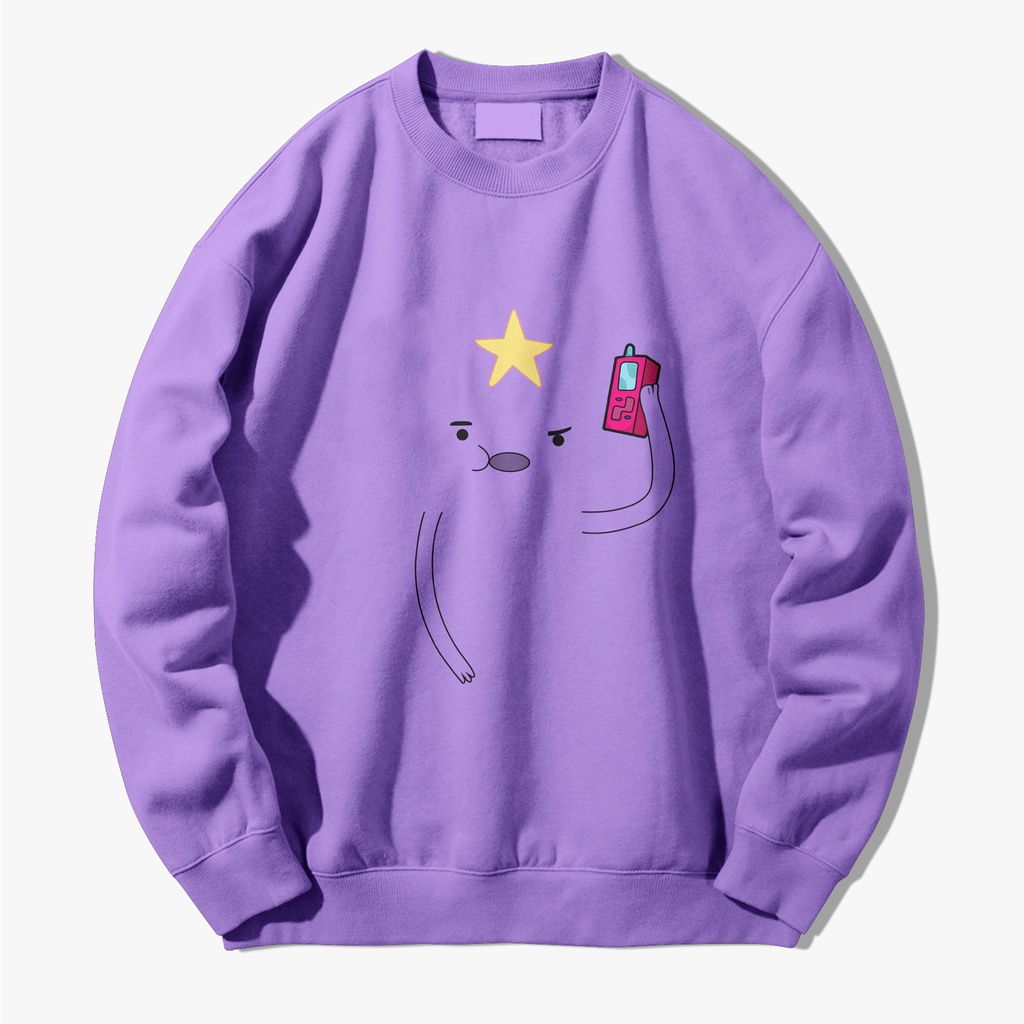 Crewneck sweater Sweatshirt Adventure time Lumpy Space Princess Sweater Polos unisex pria dan wanita