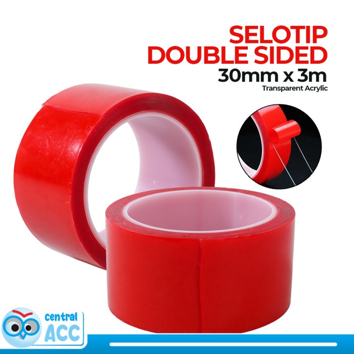 

XY Selotip Double Sided Tape Transparent Acrylic 3M 30 mm