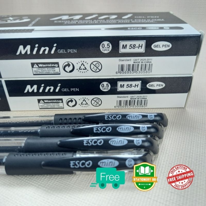 

Esco Mini Isi 12 Pcs- Pulpen gel/pena/pulpen esco/ballpen/Pulpen Basah