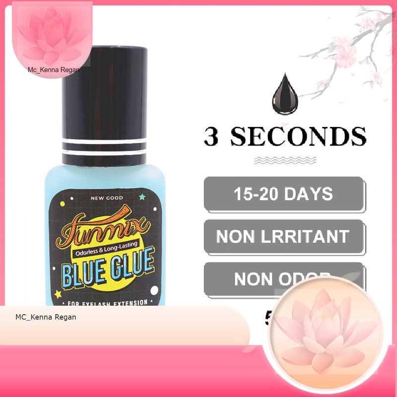 FUNMIX BLUE GLUE UNTUK PEMASANGAN SENDIRI EYELASH EXTENSION FOR SENSITIVE EYE LEM BULUMATA EXTENSION