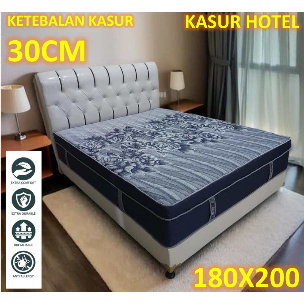 PH1 (Kasur Only) Kasur Hotel Busa Dengan Cover Knitted Quilt Tebal 30cm / Kasur Hotel / Bed Hotel / 