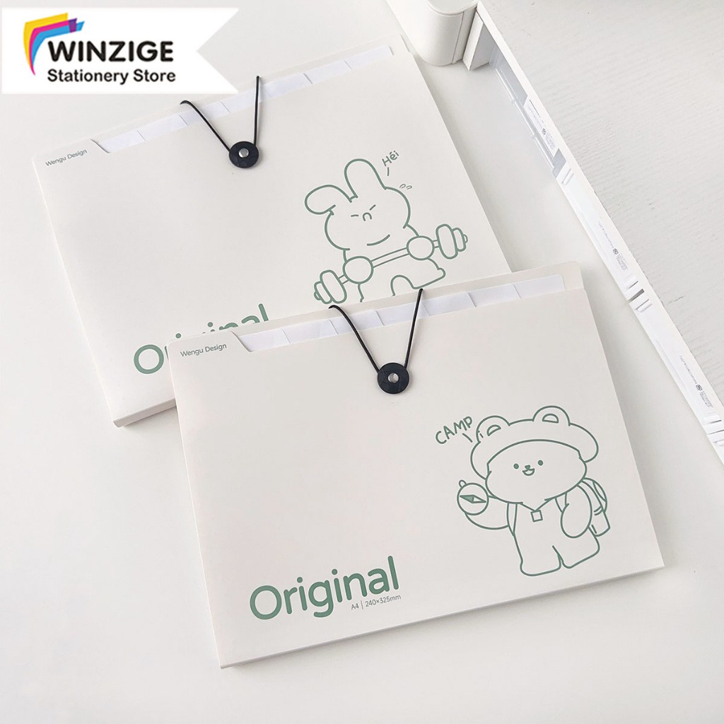 

Winzige Tas File A4 8 Sekat Indeks Bahan Lucu Document Bag A4 Cute File Folder Organizer