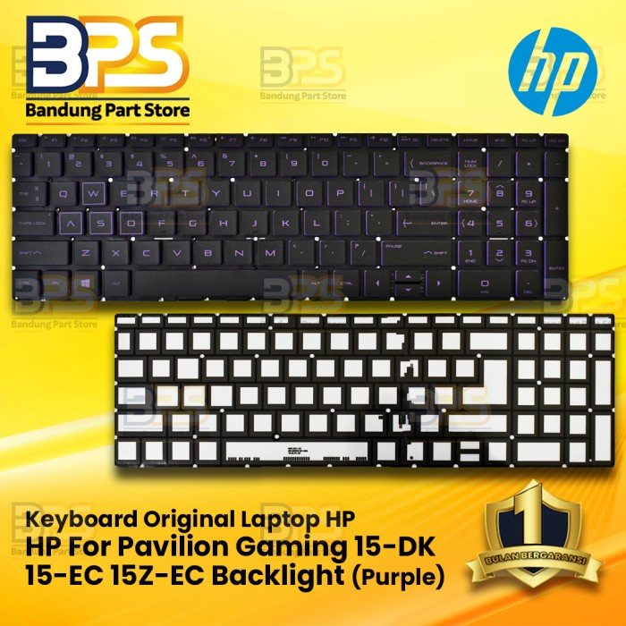 Keyboard Original HP For Pavilion Gaming 15-DK 15Z Backlight (Purple)
